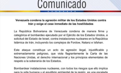 Venezuela condena ataque militar de Estados Unidos contra Irán