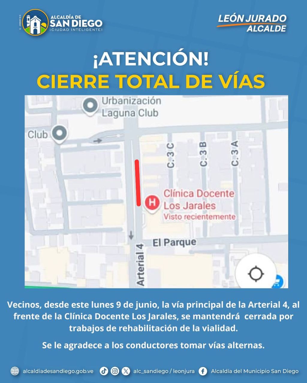 cerrada vía principal de Los Jarales - Agencia Carabobeña de Noticias