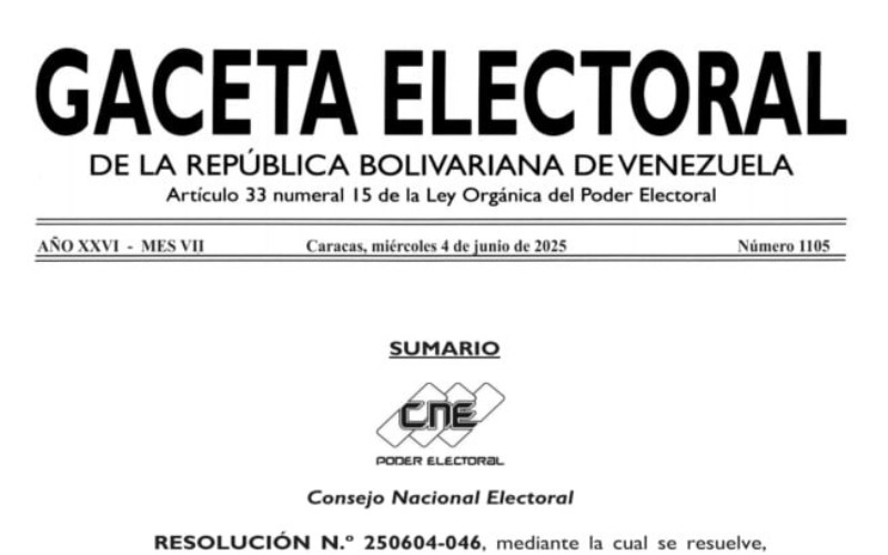 gaceta elecciones municipales 2025 - Agencia Carabobeña de Noticias - acn