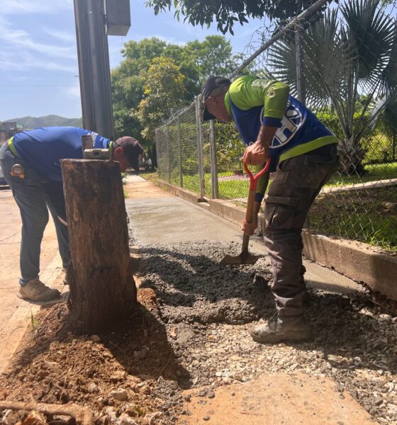 Alcaldía de San Diego rapara aceras y brocales - Agencia Carabobeña de Noticias