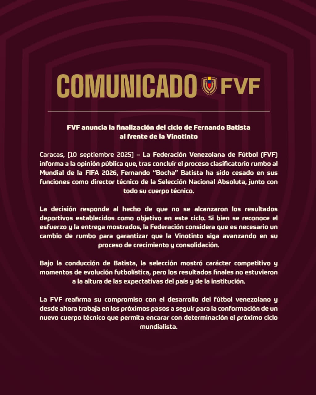 Despiden a Fernando Batista - Agencia Carabobeña de Noticias