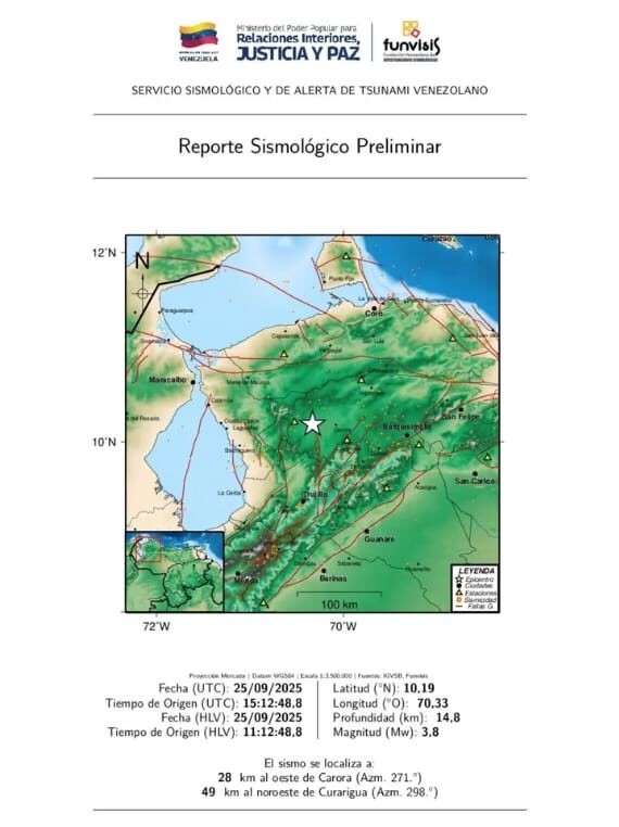 Registran 17 temblores este 25 de septiembre - Agencia Carabobeña de Noticias