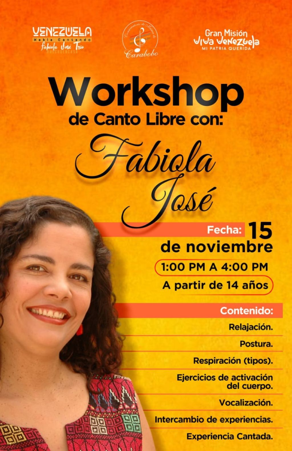 Taller de canto libre - Agencia Carabobeña de Noticias