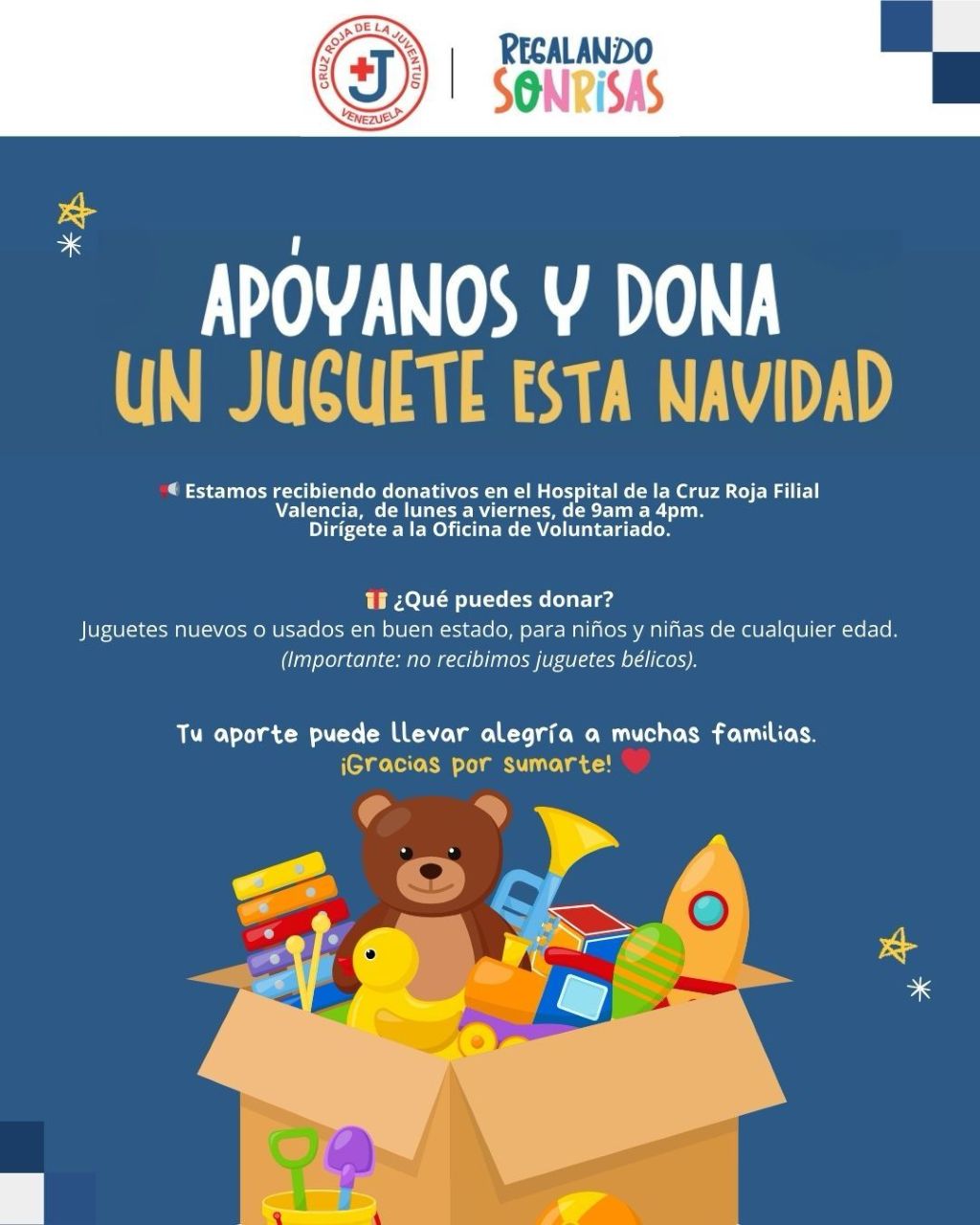 Cruz Roja de Valencia recolecta juguetes - Agencia Carabobeña de Noticias