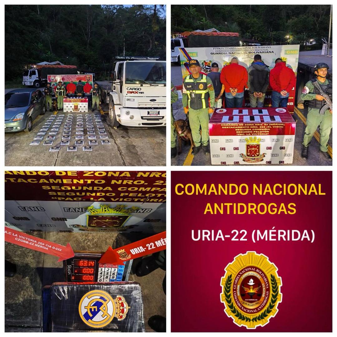 Incautan cocaína en Mérida - Agencia Carabobeña de Noticias