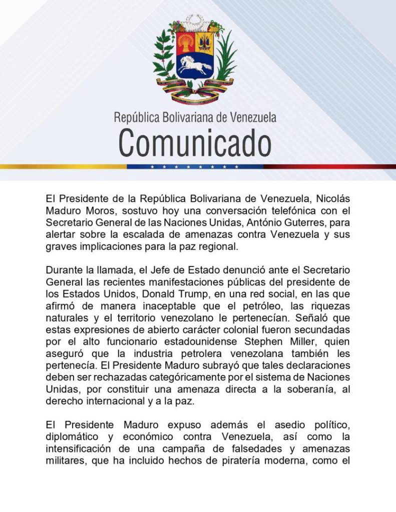 Maduro alerta sobre amenazas contra Venezuela - Agencia Carabobeña de Noticias