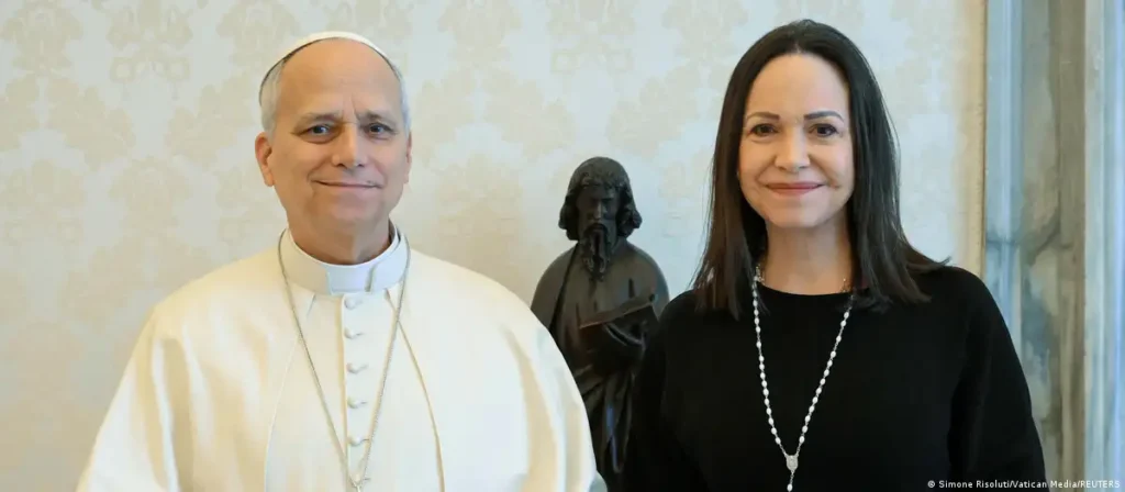 Machado pide al Papa interceder por liberación de presos políticos - Agencia Carabobeña de Noticias