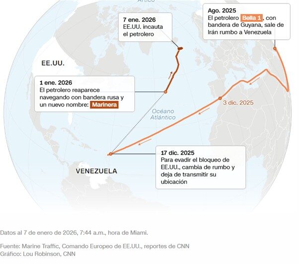 EEUU incautó dos petroleros vinculados a Venezuela - Agencia Carabobeña de Noticias