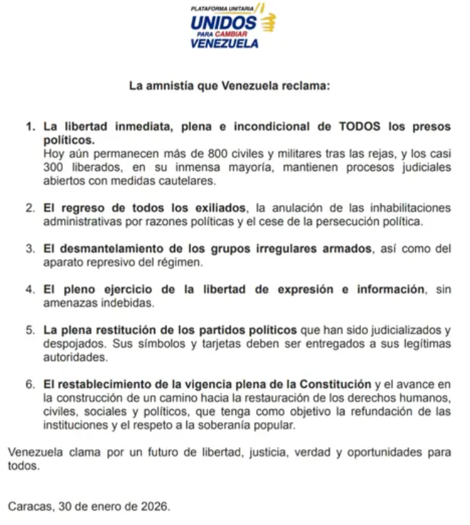 Plataforma Unitaria Ley de Amnistía