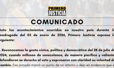 Primero Justicia 3 de enero