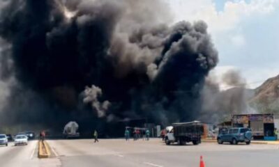 incendio en peaje de Naguanagua - Agencia Carabobeña de Noticias
