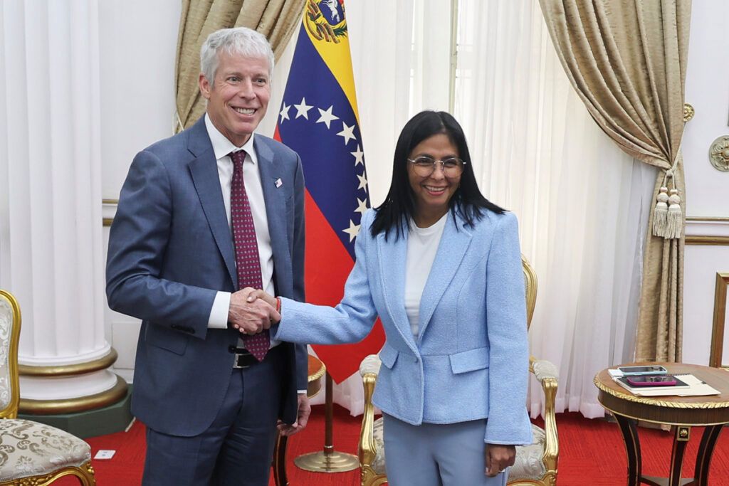 Delcy Rodríguez recibe a Chris Wright - Agencia Carabobeña de Noticias