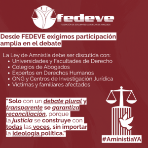FEDEVE Ley de Amnistía