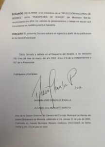 Baruta Llave de la Ciudad