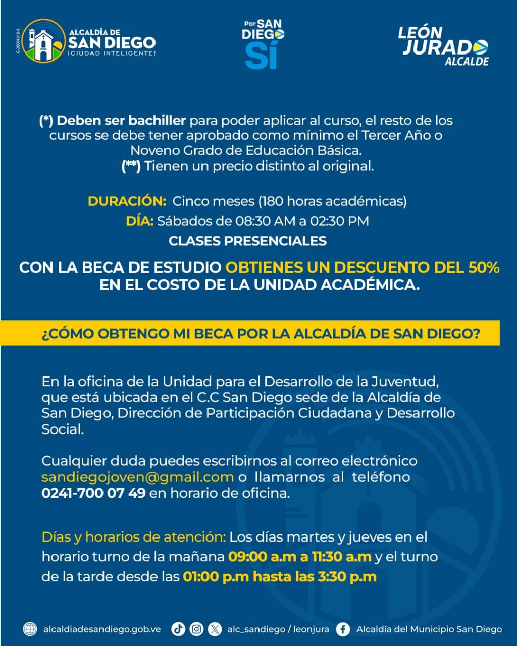 Cursos Alcaldía de San Diego-UJAP - Agencia Carabobeña de Noticias