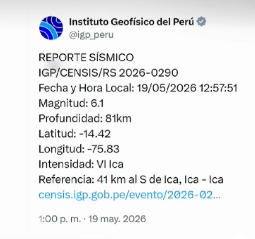 Temblor en Perú - Agencia Carabobeña de Noticias.jpg