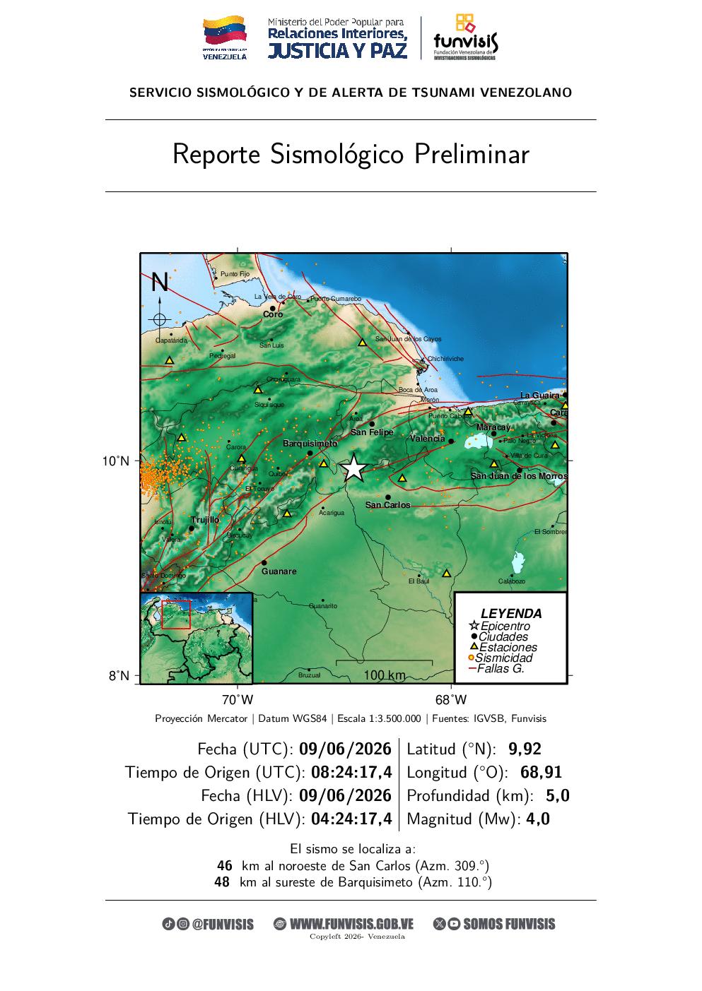 Temblor en San Carlos - Agencia Carabobeña de Noticias