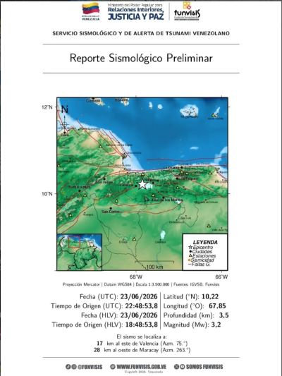 Otro sismo en Valencia - Agencia Carabobeña de Noticias