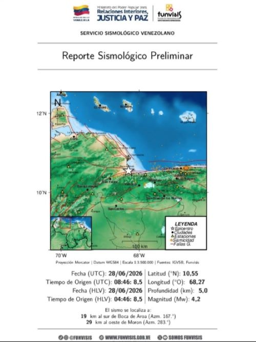sismo de magnitud 5 - Agencia Carabobeña de Noticias