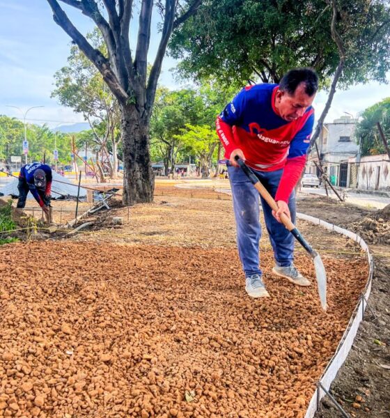 Avanzan trabajos en plaza Rafael Urdaneta - Agencia Carabobeña de Noticias
