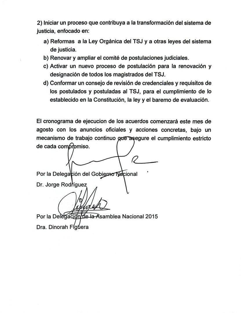 Acuerdos entre Gobierno y oposición - Agencia Carabobeña de Noticias
