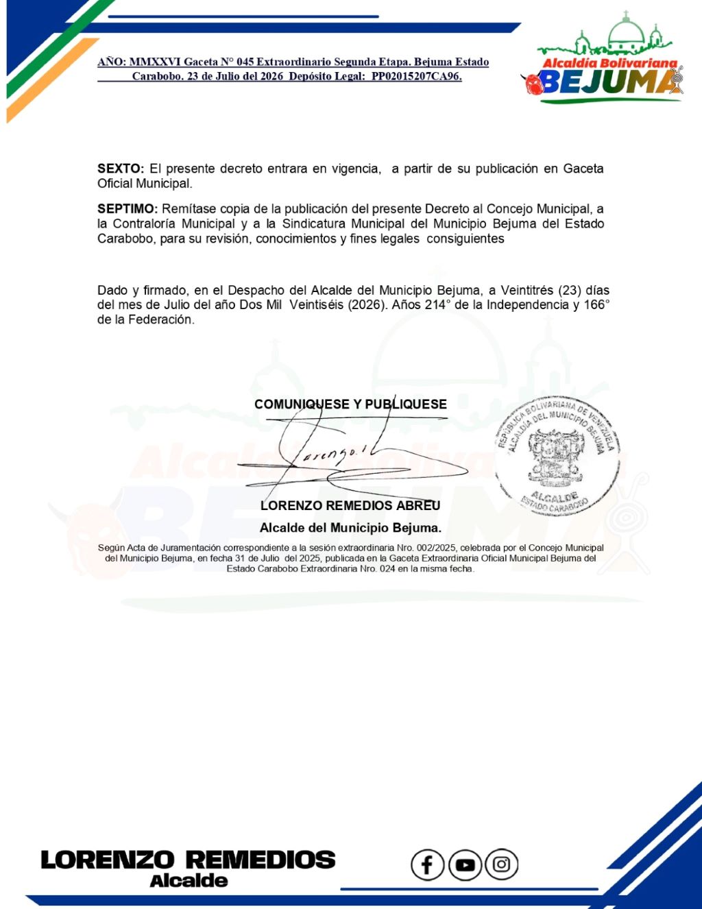 Alcaldía de Bejuma condona deudas en impuestos inmobiliarios - Agencia Carabobeña de Noticias