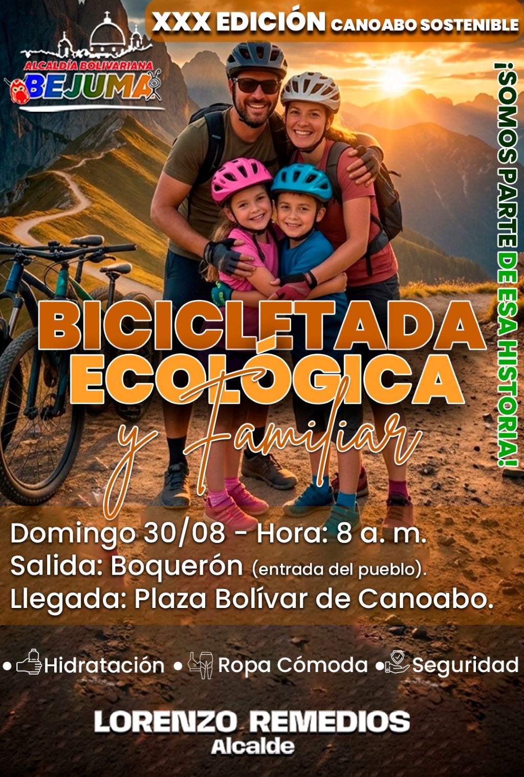Bicicletada Ecológica Familiar en Canoabo - Agencia Carabobeña de Noticias