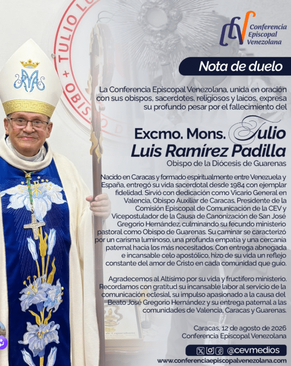 Falleció monseñor Tulio Ramírez - Agencia Carabobeña de Noticias