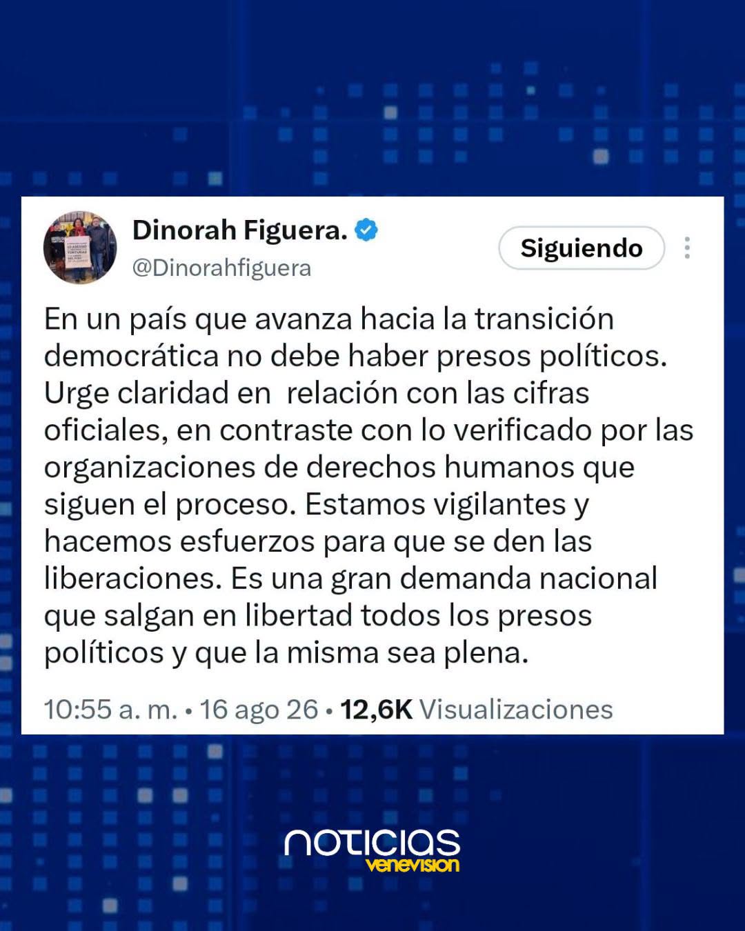  Figuera se pronuncia sobre excarcelaciones de presos políticos - Agencia Carabobeña de Noticias