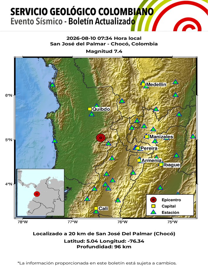 Fuerte terremoto en Colombia - Agencia Carabobeña de Noticias