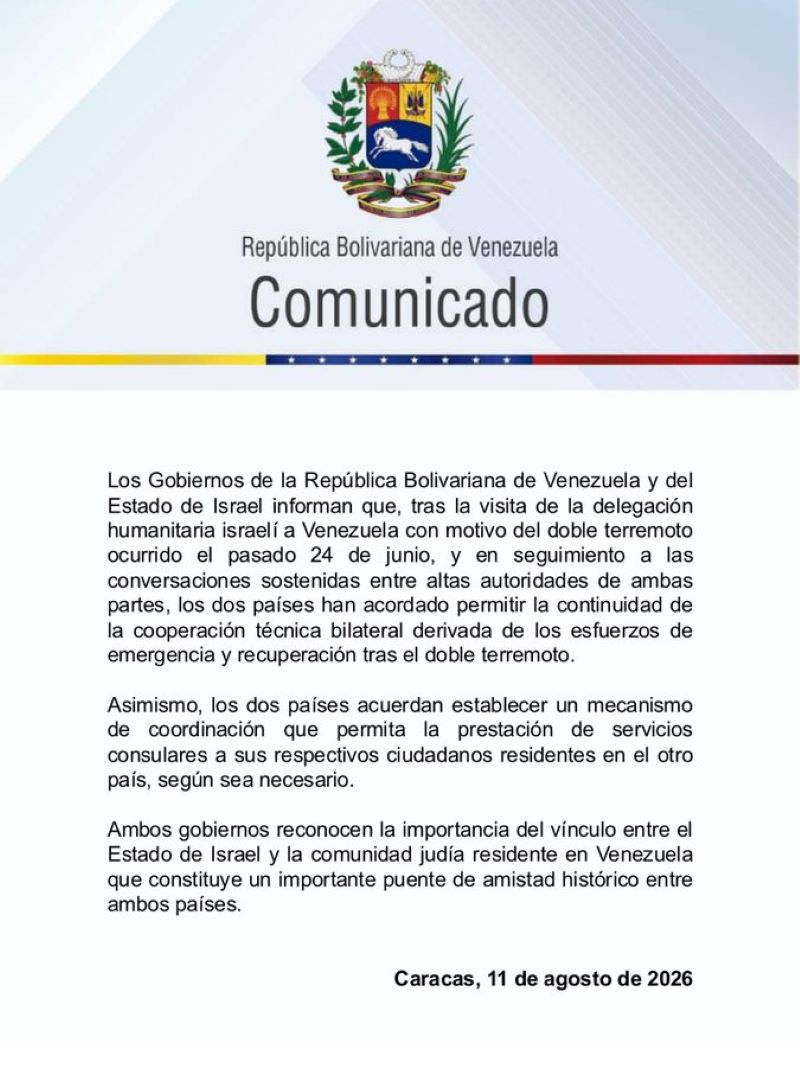 Israel y Venezuela - Agencia Carabobeña de Noticias