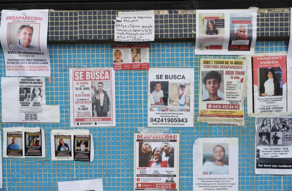 Más de 1.500 desaparecidos tras terremotos - Agencia Carabobeña de Noticias