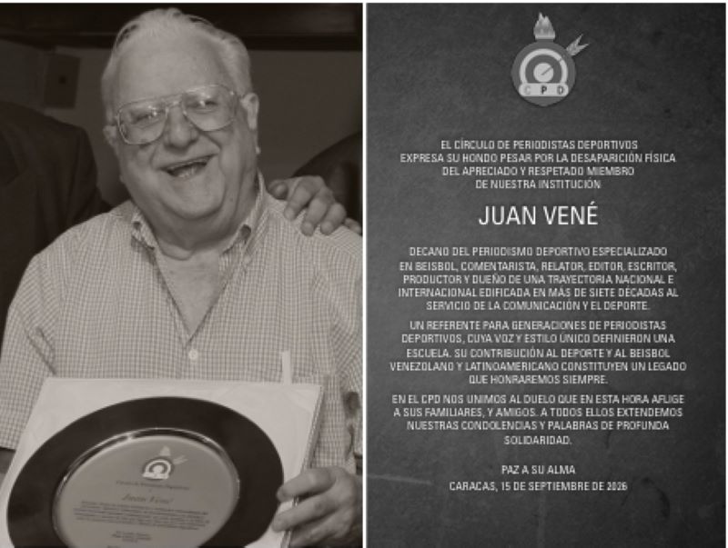 Falleció Juan Vené - Agencia Carabobeña de Noticias