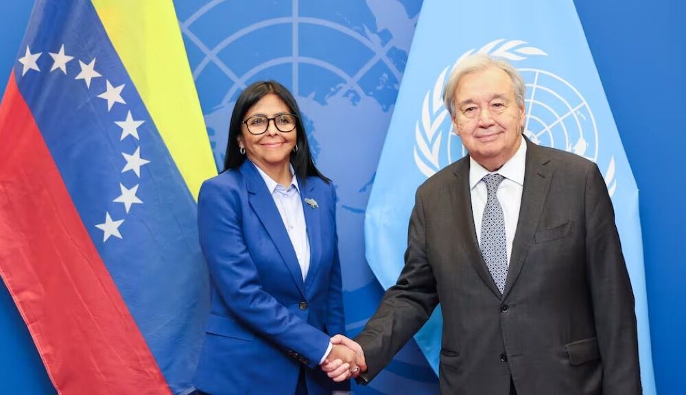 Guterres recibe a Delcy Rodríguez - Agencia Carabobeña de Noticias