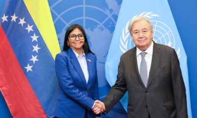 Guterres recibe a Delcy Rodríguez - Agencia Carabobeña de Noticias